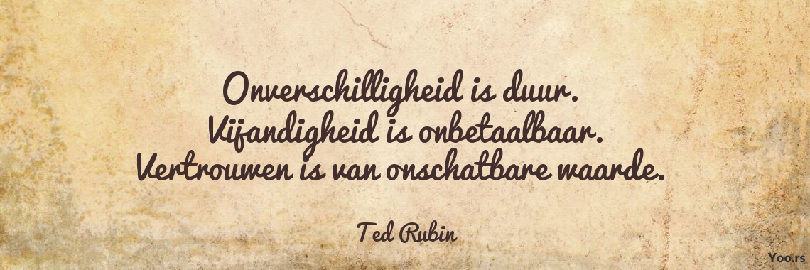 vertrouwen is van ontschatbare waarde